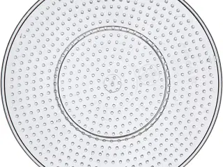 Perleplade, stor rund, diam. 15 cm, medium, klar, 1 stk.