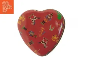Dekorativ hjerteformet dåse (str. 9x9 cm)