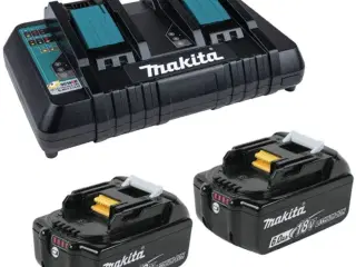 UDLEJES - Makita  Batteri Oplader. med. 2 Batteri