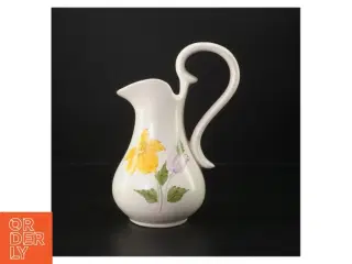 Keramikkande med blomstermotiv (str. K. 23 cm. ø. 13 cm)