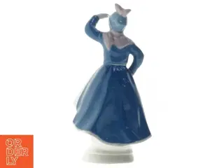 Porcelænsfigur af kvinde (str. 17 cm)