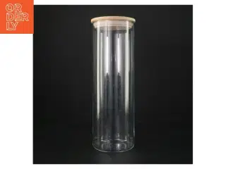 Opbevaringsglas med trælåg (str. 29 cm)