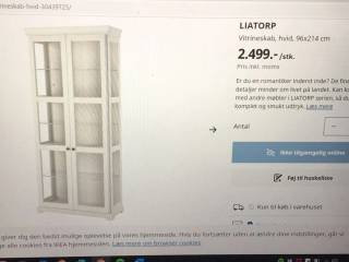 Vitrineskab fra Ikea