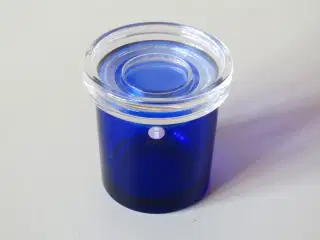 Koboltblå glaskrukke med låg, Iittala
