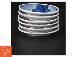 Dekorative porcelænstallerkener med danske motiver (str. Ø. 8,5 cm. 6 styk) fra Aluminia