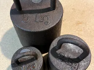 3 gamle vægtlodder