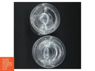 Glas lysestager (str. H. 15 cm)