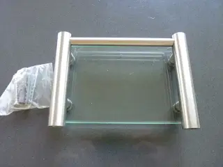 Sæbeholder fra KNOX, Glas med mat rustfrit stål.