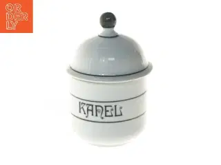 Hvid kanelkrukke med låg fra Kahla (str. Ø 7x11,5 cm)