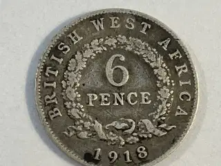 6 Pence British West Africa 1918