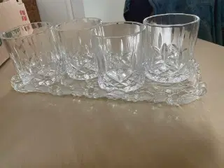 Whisky glas med glas bakke