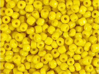 Rocaiperler, diam. 3 mm, str. 8/0, hulstr. 0,6-1,0 mm, gul, 25g/ 1 pk.