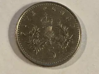 5 Pence England 1991