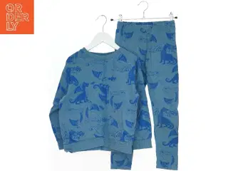 Bluse og bukser sæt med dragemotiv fra Lindex (str. 122)