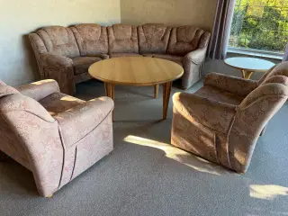 Sofagruppe og sofa bord