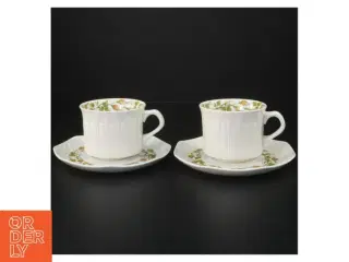Kaffekopper med underkopper fra Pontesa (str. Ø. 15 cm. 2 styk)