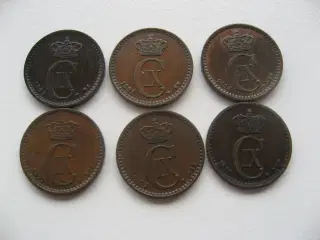 6 Flotte delfin 1 ører 1883-1904, Samlet pris