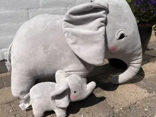 mor elefant med sin unge