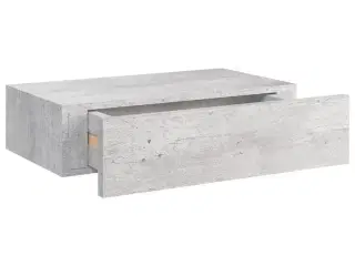 Væghylde med skuffe 40x23,5x10 cm MDF betongrå
