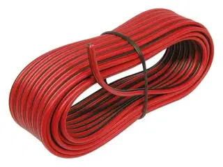 Kabel 2x0,75 kv. 5 meter rød