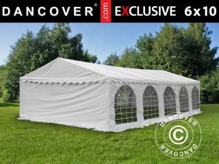 Partytelt Festtelt Exclusive 6x10m PVC, Hvid