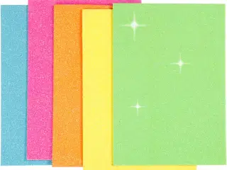 Mosgummi, A5, ark 150x210 mm, tykkelse 2 mm, ass. farver, 5ark/ 1 pk.