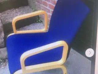 2armstole, formstøbt bøg m uldbetræk
