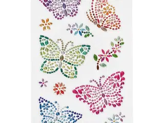 Selvklæbende sommerfugle diamond stickers 10x16 cm