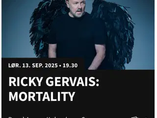 2 siddepladser /Ricky Gervais 13/9