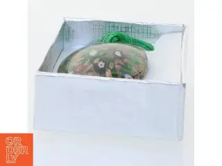 Halskæde med håndlavet italiensk glassmykke (str. Kasse 9 x 6 cm)