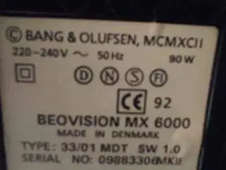 B&O Beovision MX 6000 TV