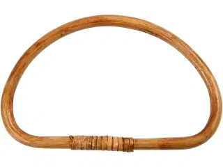 Elegant Oval Taskehank i Lakeret Bambus