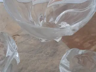 Holmegaard skål og Holmegaard lysestager 