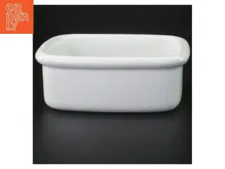 Ovnfast hvidt porcelænsfad (str. 18x14 cm)