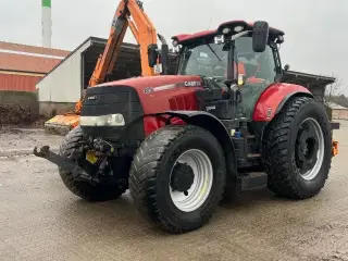 Case IH PUMA 185 CVX Med landevejsdæk og MULAC græsklipper.
