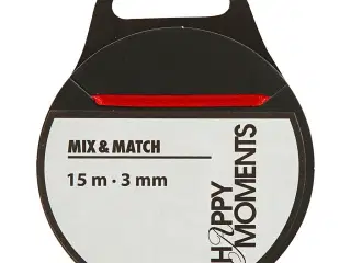Rødt Satinbånd 3 mm x 15 m - Elegant Dekoration