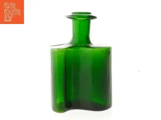 Grøn glasflaske (str. 15 cm)Gammel grøn flaske til din snaps.Snapseflaske fra Holmegaard.