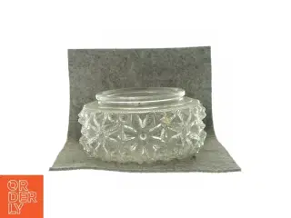 Loftlampe glas med mønster i glasset