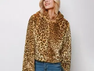 Annorak- M.leopardprint-.M. hætte.Str:Medium