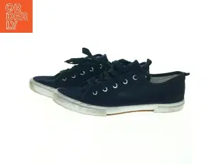 Brugte marineblå lærredssko fra Walkx (str. 41)