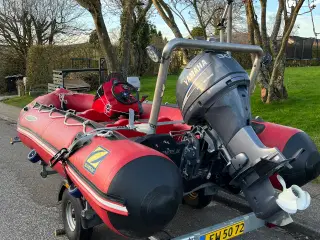 Zodiac fortura rib båd med Yamaha motor 30 hk 4t