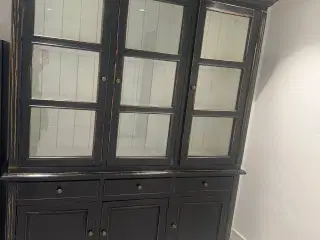 Super fint sort vitrine skab 