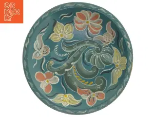 Håndlavet dekorativ skål (str. Ø 21,5 cm)