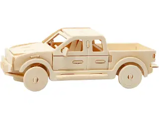 3D konstruktionsfigur, Pick-up truck, str. 19,5x8x12 cm, 1 stk.