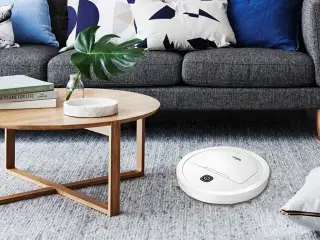 Robotstøvsuger, drifttid ca. 75 minutter.