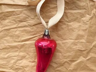 Vintage julekugle, rød chili
