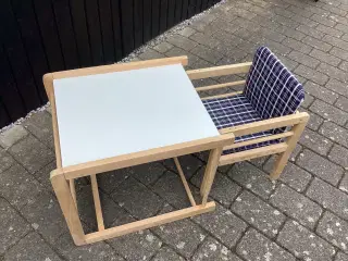 Børne bord/stol af træ 