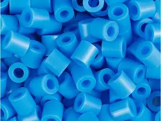 Rørperler, str. 5x5 mm, hulstr. 2,5 mm, medium, blå (32238), 6000stk./ 1 pk.