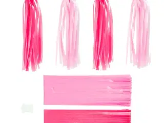 Pink Kvast 12x35 cm - 12 stk. til Festdekoration