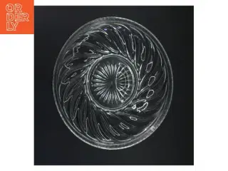 Glas fad med mønster (str. Ø 29,5 cm)